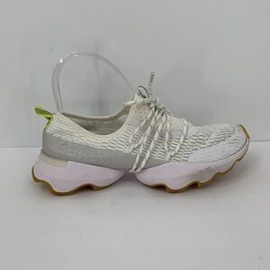 Sorel Kinetic Impact sneakers shoe white mesh fabric lace-up women 8